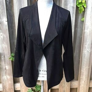 Amanda Green Black Faux Suede Jacket